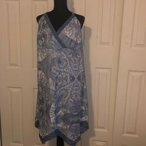 Blue Paisley Racerback Dress